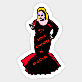 Divine / Pink Flamingos / Little Red Dress Sticker